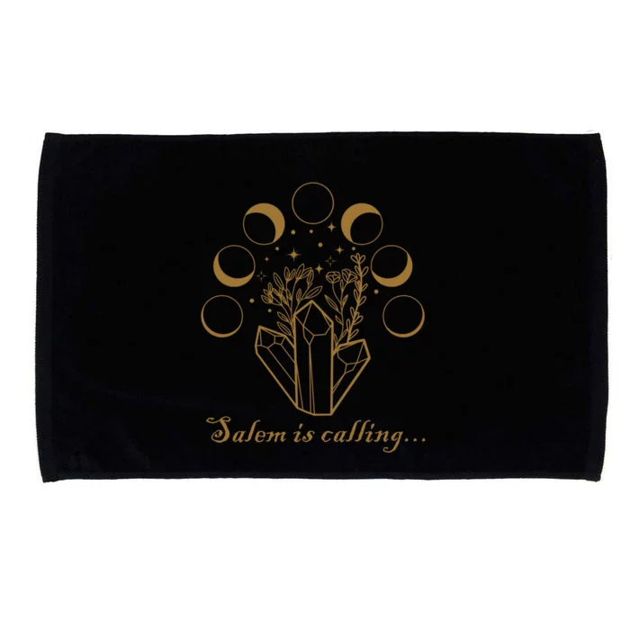 Salem Ma Witch Trials 1692 Moon Phase Crystals Witchcraft Gift Microfiber Hand Towel