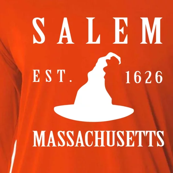 Salem Massachusetts Witch Gift Cooling Performance Long Sleeve Crew