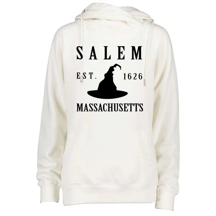 Salem Massachusetts Witch Gift Womens Funnel Neck Pullover Hood