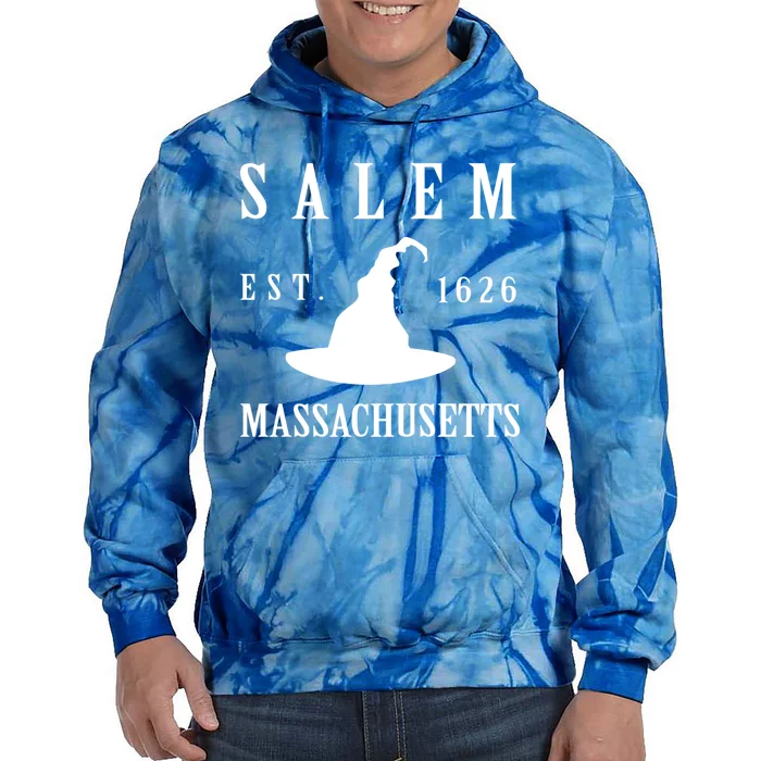 Salem Massachusetts Witch Gift Tie Dye Hoodie