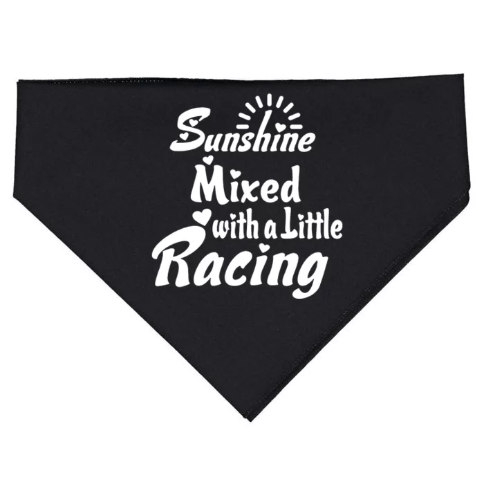 Sunshine Mixed With A Little Racing USA-Made Doggie Bandana