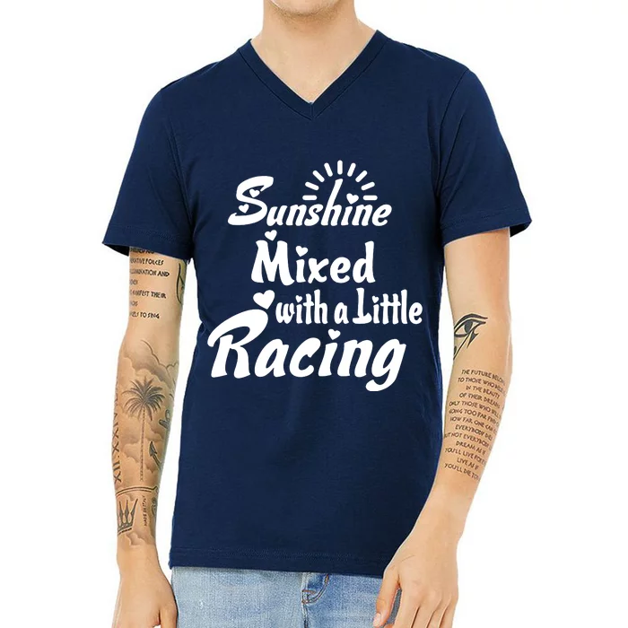 Sunshine Mixed With A Little Racing V-Neck T-Shirt