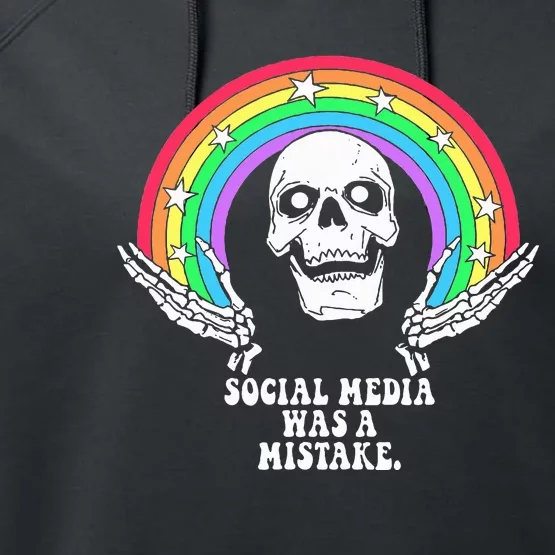 Social Media Was A Mistake Performance Fleece Hoodie