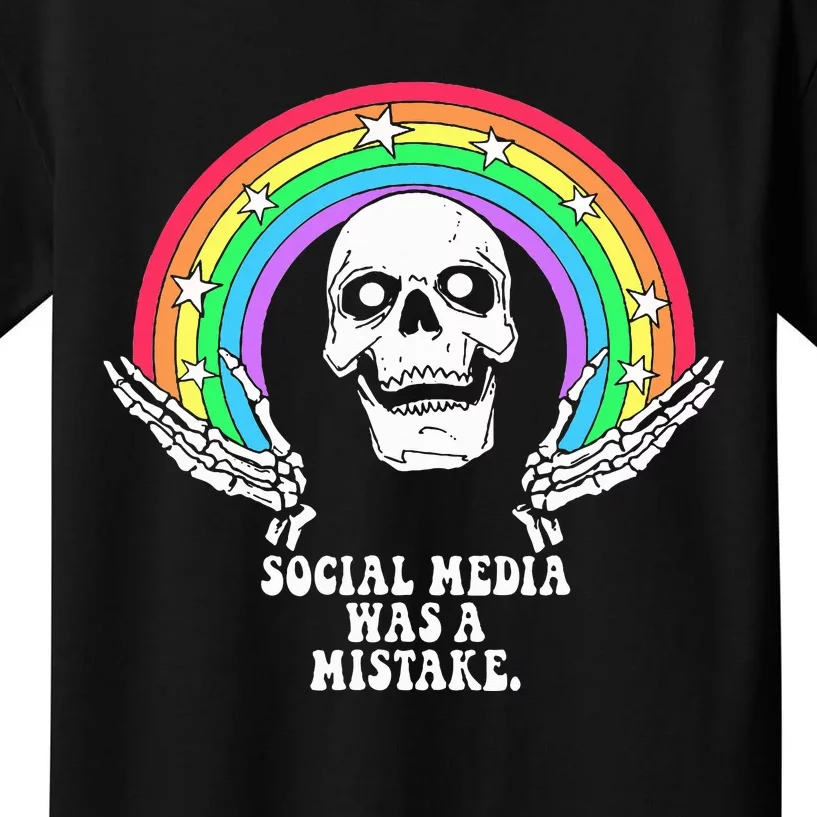 Social Media Was A Mistake Kids T-Shirt