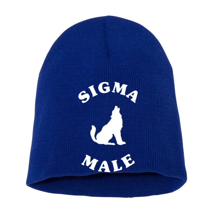 Sigma Male Wolf Design Sigma Grindset Gift Short Acrylic Beanie