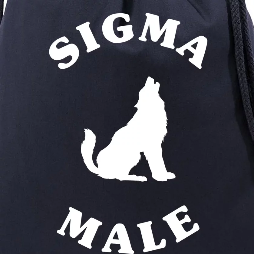 Sigma Male Wolf Design Sigma Grindset Gift Drawstring Bag