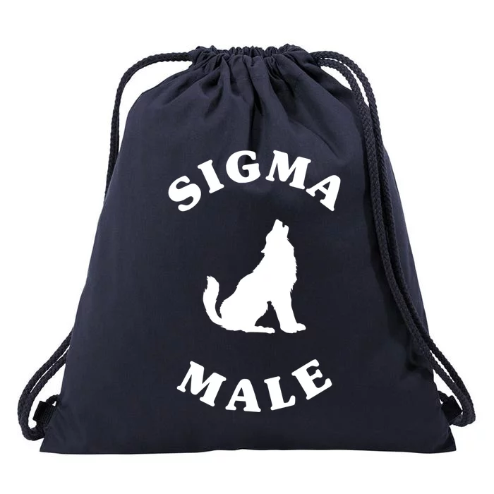 Sigma Male Wolf Design Sigma Grindset Gift Drawstring Bag