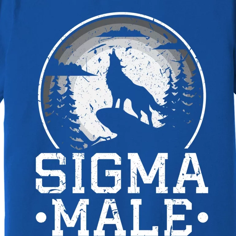 Sigma Male Wolf Loner Individualist Introvert Introversion Gift Premium T-Shirt