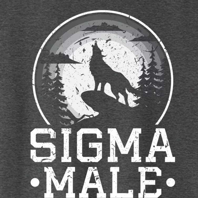 Sigma Male Wolf Loner Individualist Introvert Introversion Gift Women's Crop Top Tee