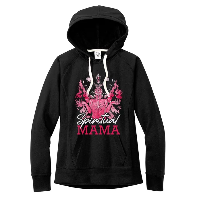 Spiritual Mama Who Love Yoga And Meditation Gift Women's Fleece Hoodie