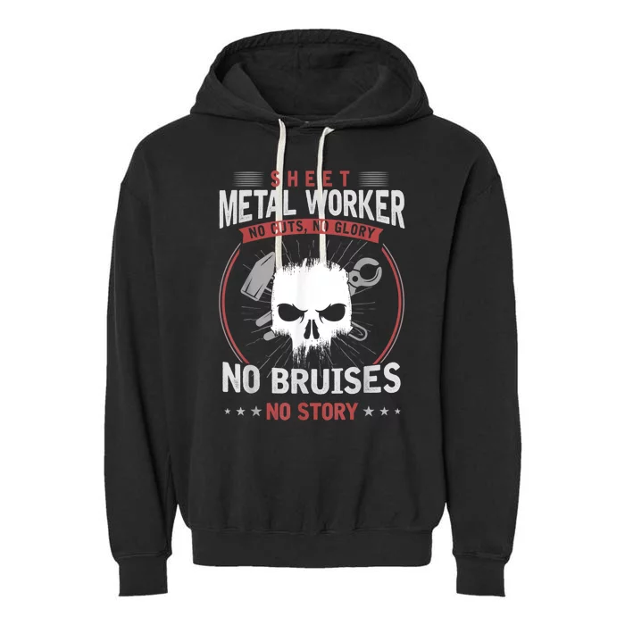 Sheet Metal Worker Garment-Dyed Fleece Hoodie