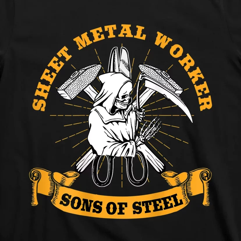 Sheet Metal Worker Design On Back Of T-Shirt