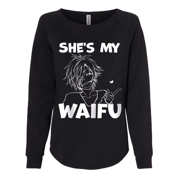 She's My Waifu Funny Anime Matching Couple Boyfriend Gift Zip Hoodie Womens California Wash Sweatshirt