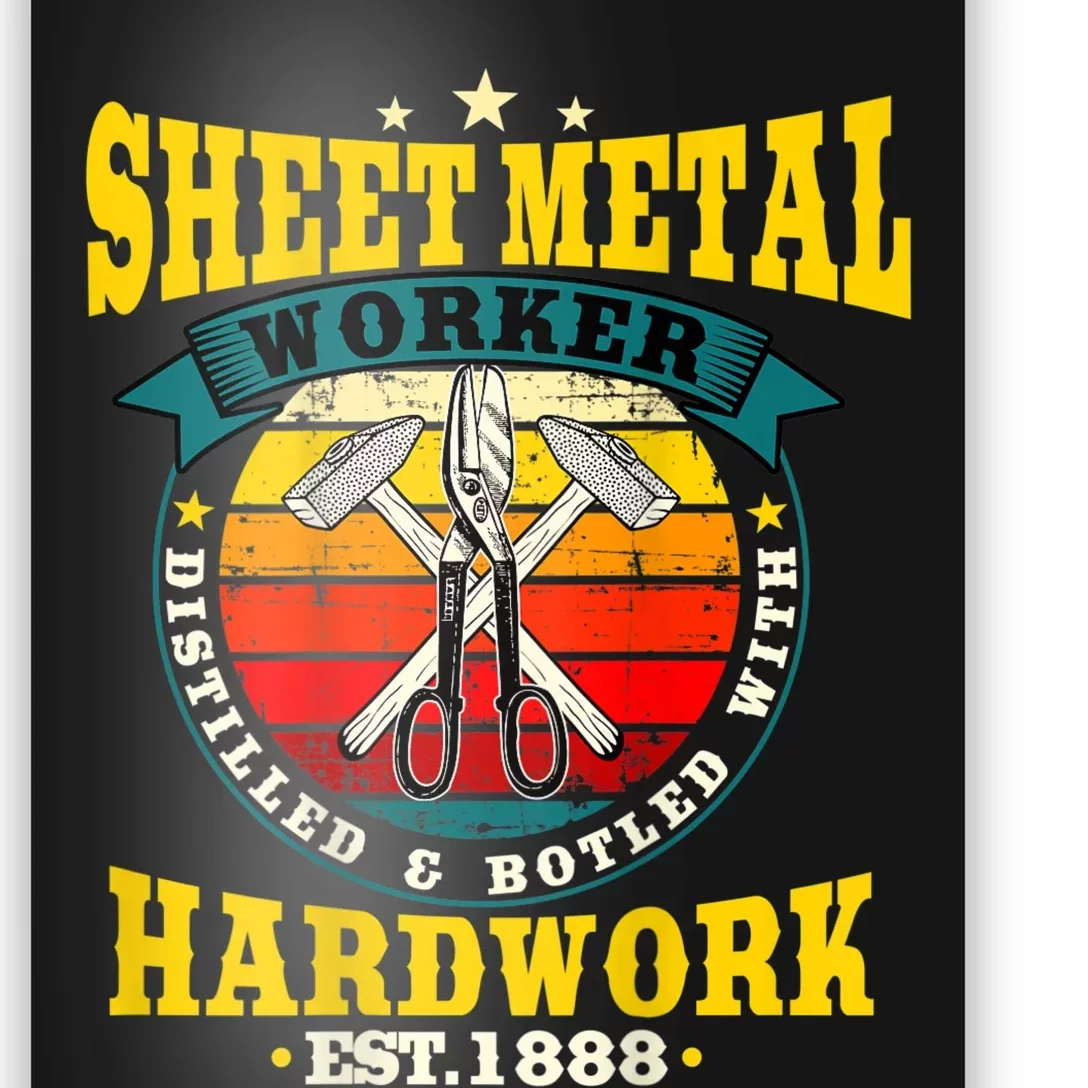 Sheet Metal Worker Design On Back Of Poster