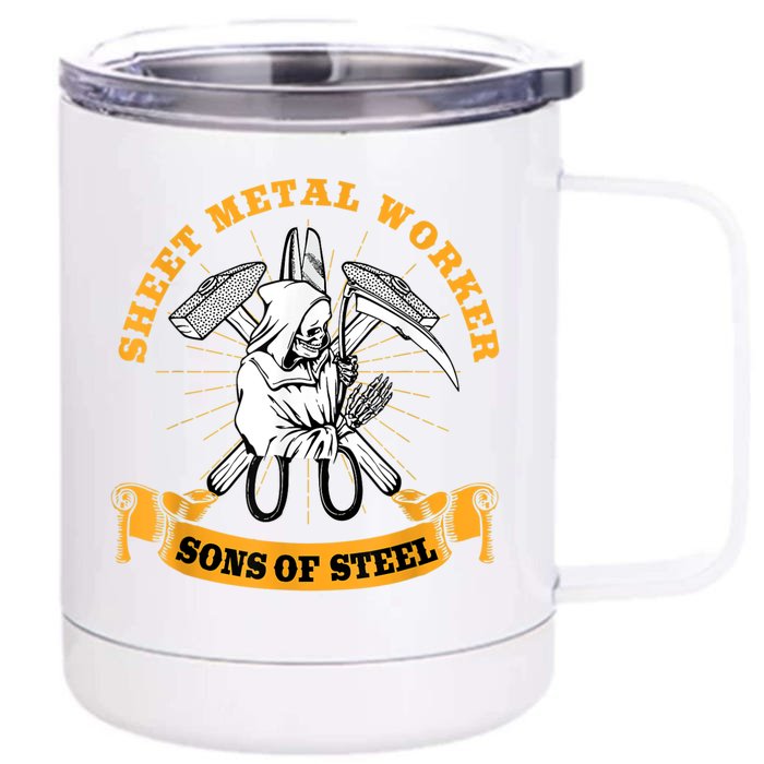 Sheet Metal Worker Funny Sons Of S L Front & Back 12oz Stainless Steel Tumbler Cup