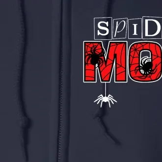 Spider Mom Wo Spider Web Spider Theme Birthday Party Full Zip Hoodie