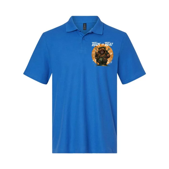 Star Movie Wars Ewok Trick Or Treat Halloween Not So Scary Part Softstyle Adult Sport Polo