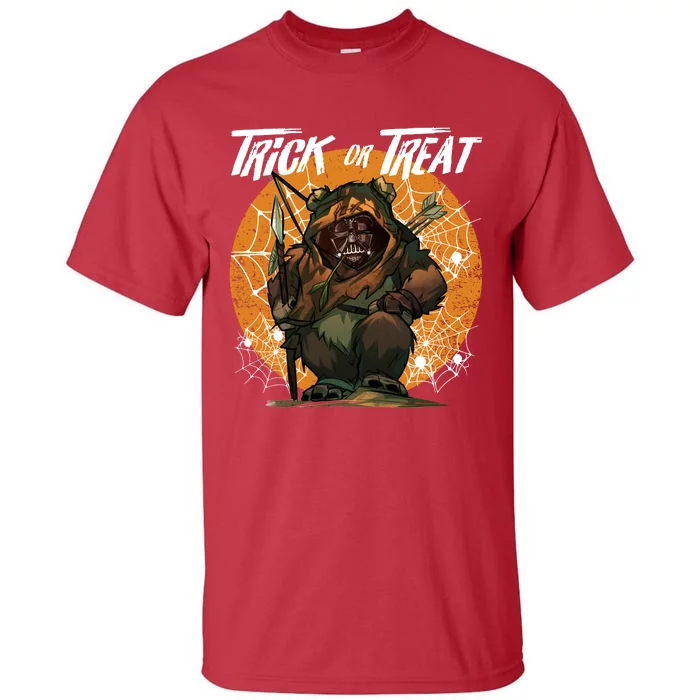 Star Movie Wars Ewok Trick Or Treat Halloween Not So Scary Part Tall T-Shirt