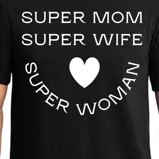 Super Mom Wife And Woman Heart Pajama Set