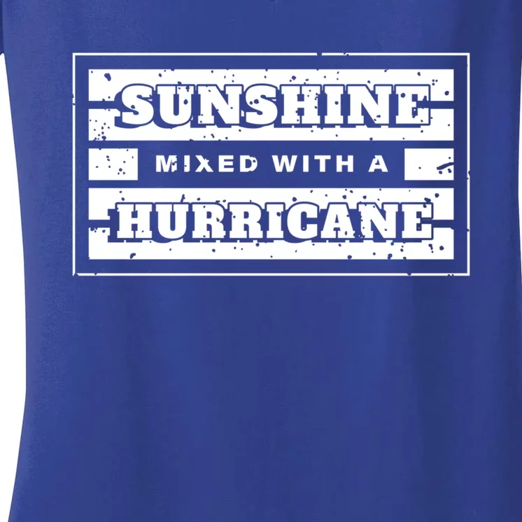 Sunshine Mixed With A Hurricane Cute Gift Women's V-Neck T-Shirt