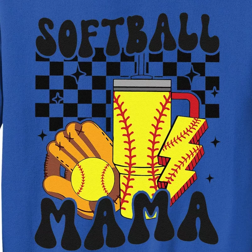 Softball Mama Women Mothers Day Softball Lover Softball Mom Tall Sweatshirt