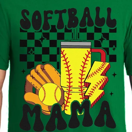 Softball Mama Women Mothers Day Softball Lover Softball Mom Pajama Set