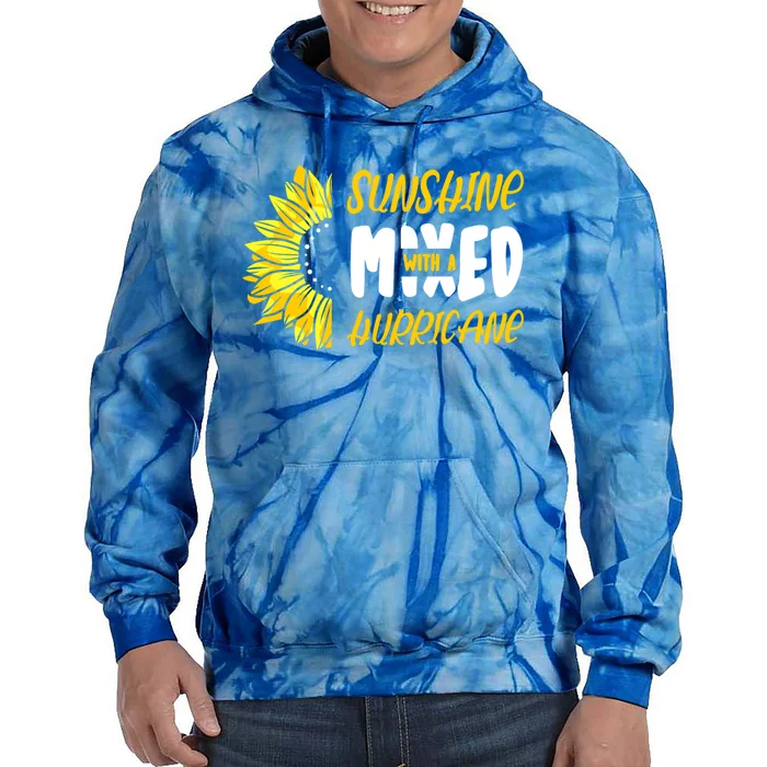 Sunshine Mixed With A Hurricane Great Gift Tie Dye Hoodie