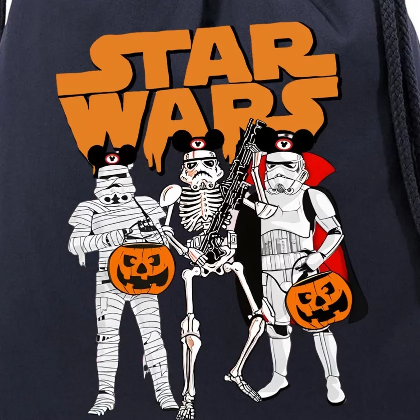 Star Movie Wars Stormtrooper Skeleton Halloween Funny Drawstring Bag