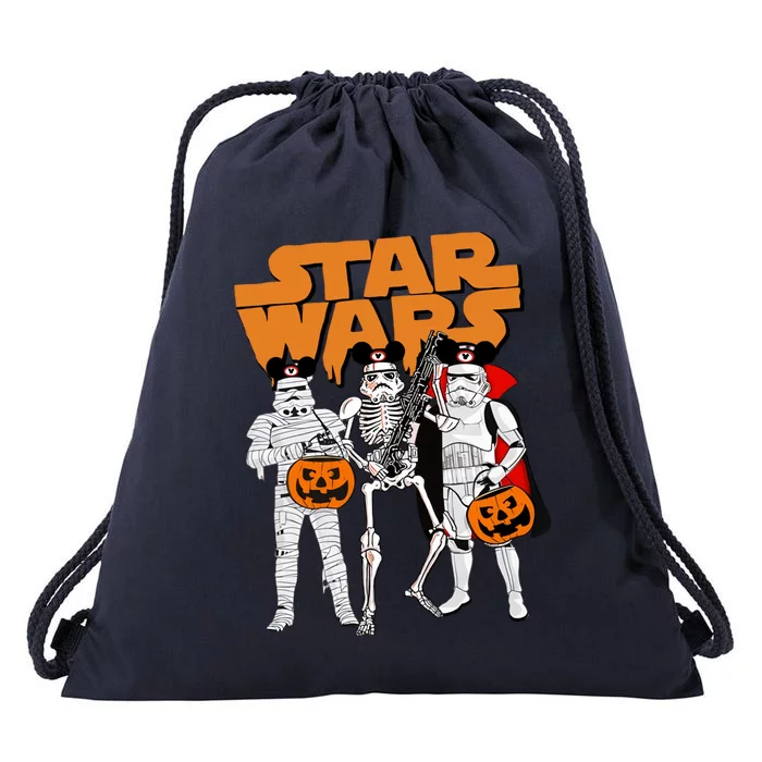 Star Movie Wars Stormtrooper Skeleton Halloween Funny Drawstring Bag