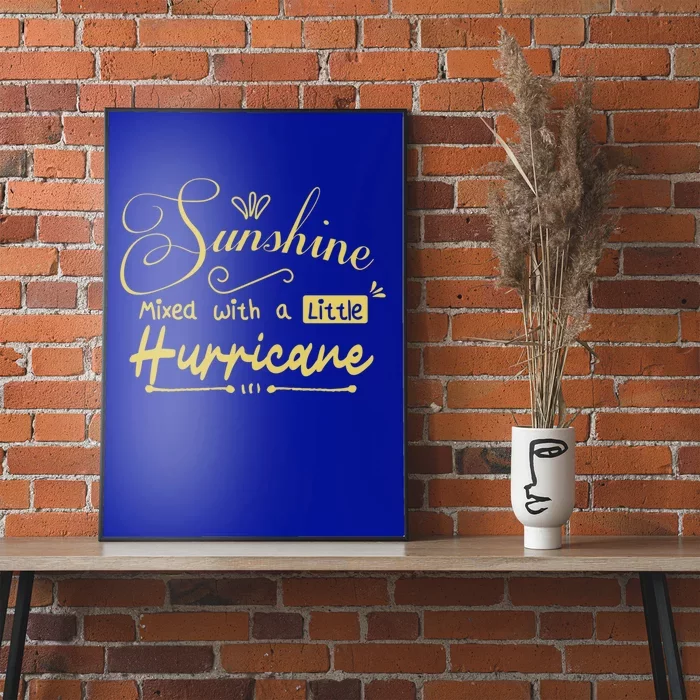 Sunshine Mixed With A Little Hurricane Funny Gift Poster