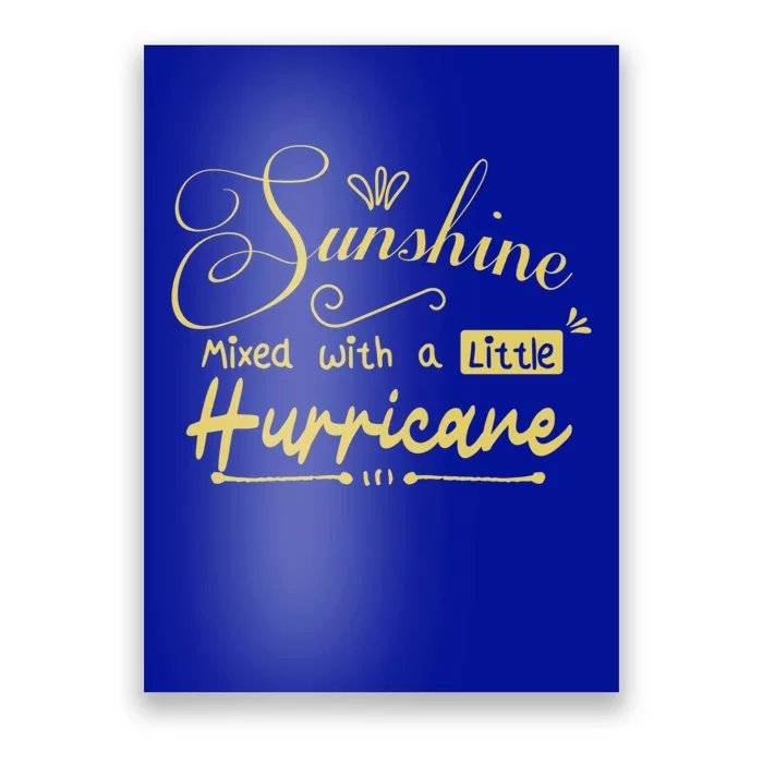 Sunshine Mixed With A Little Hurricane Funny Gift Poster