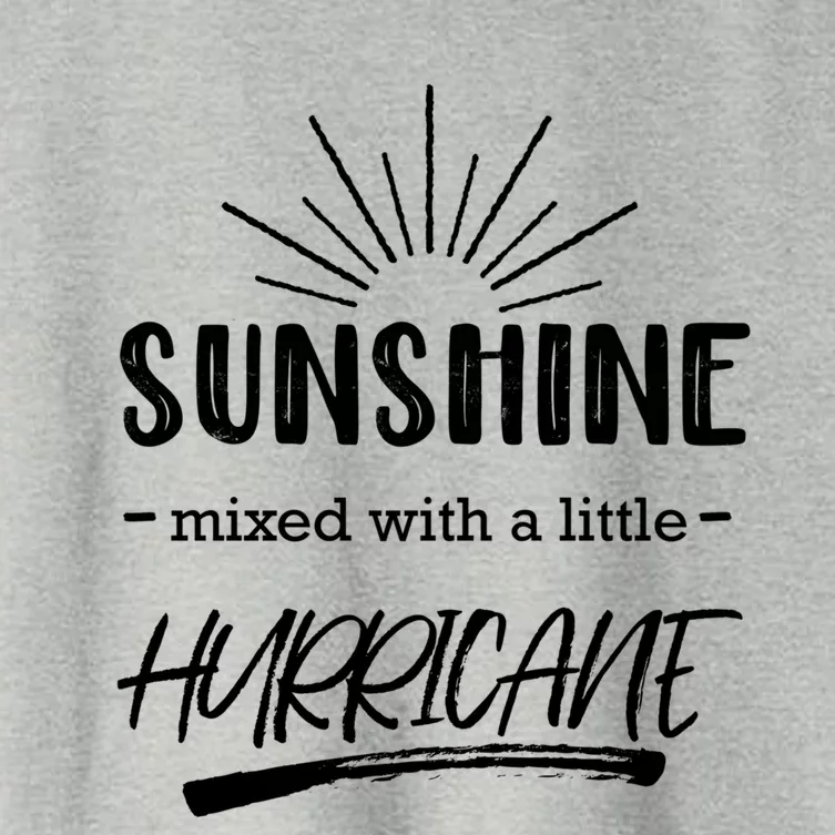 Sunshine Mixed With A Little Hurricane Funny Gift Women's Crop Top Tee