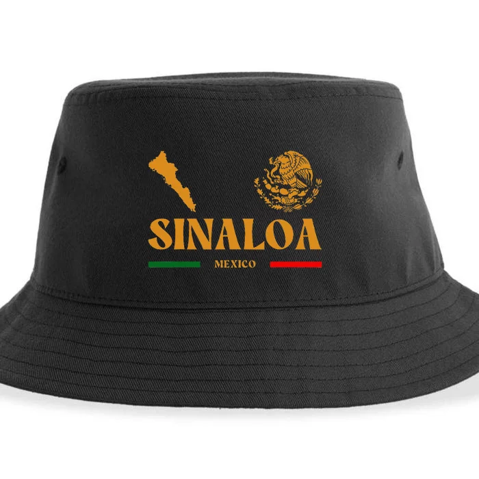 Sinaloa Mexico With Mexican Emblem Sinaloa Sustainable Bucket Hat