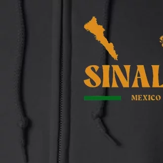 Sinaloa Mexico With Mexican Emblem Sinaloa Full Zip Hoodie