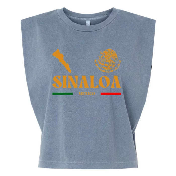 Sinaloa Mexico With Mexican Emblem Sinaloa Garment-Dyed Women's Muscle Tee