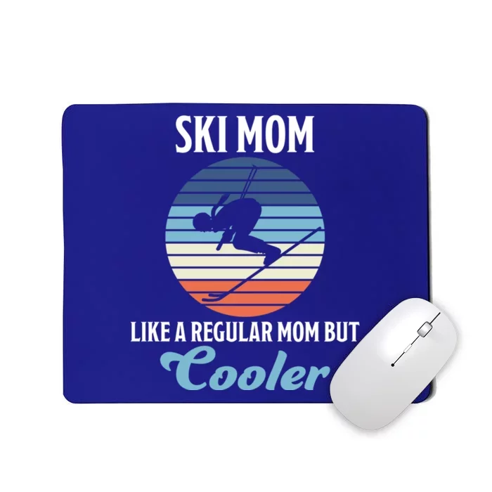 Skiing Mum Winter Sports Slopes Mum Skier Funny Gift Mousepad