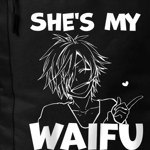 She's My Waifu Funny Anime Matching Couple Boyfriend Gift Zip Hoodie Daily Commute Backpack