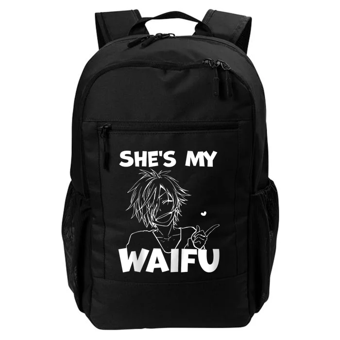 She's My Waifu Funny Anime Matching Couple Boyfriend Gift Zip Hoodie Daily Commute Backpack