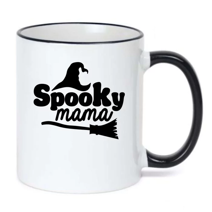 Spooky Mama Witch Broom Halloween Black Color Changing Mug