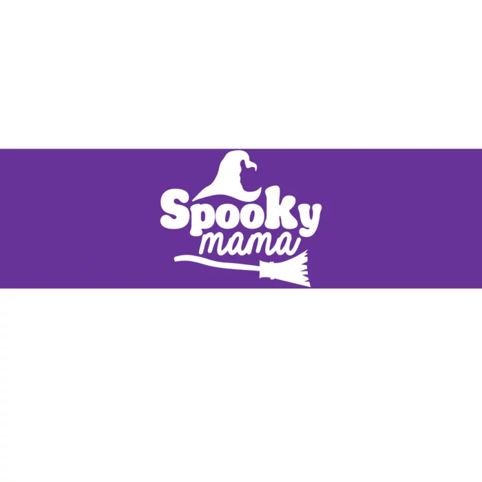 Spooky Mama Witch Broom Halloween Bumper Sticker