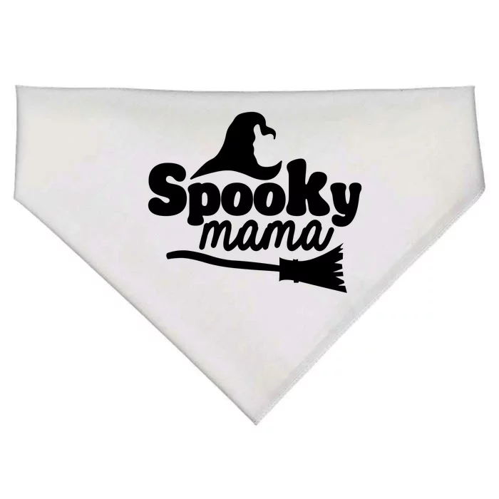 Spooky Mama Witch Broom Halloween USA-Made Doggie Bandana