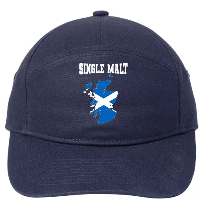 Single Malt Whisky Scotch Lovers Scotland Flag 7-Panel Snapback Hat