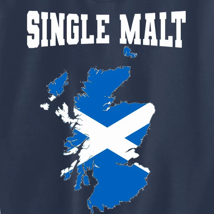 Single Malt Whisky Scotch Lovers Scotland Flag Kids Sweatshirt