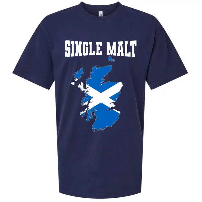 Single Malt Whisky Scotch Lovers Scotland Flag Sueded Cloud Jersey T-Shirt