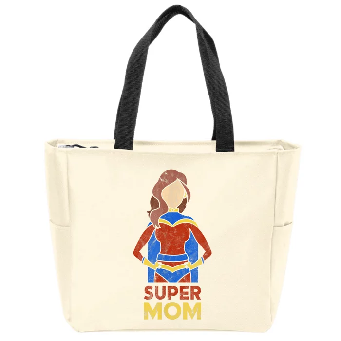 Super Mom Wo Mothers Day Gift from Son Mommy Mama Zip Tote Bag