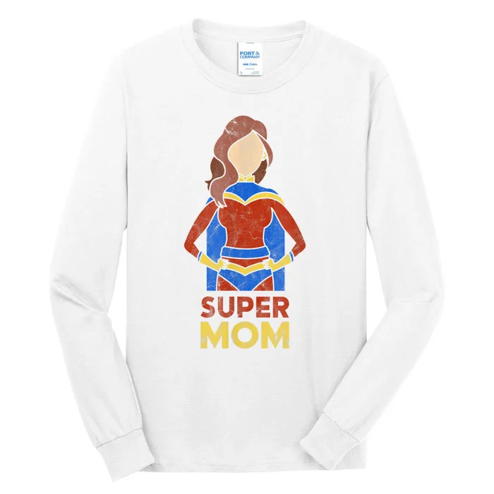 Super Mom Wo Mothers Day Gift from Son Mommy Mama Tall Long Sleeve T-Shirt