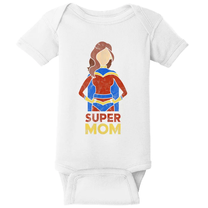 Super Mom Wo Mothers Day Gift from Son Mommy Mama Baby Bodysuit