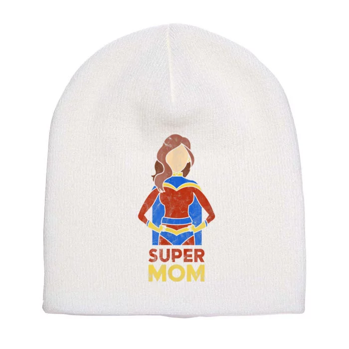 Super Mom Wo Mothers Day Gift from Son Mommy Mama Short Acrylic Beanie