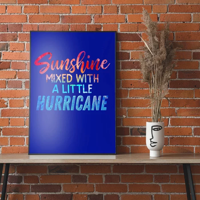 Sunshine Mixed With Little Hurricane Funny Positive Message Gift Poster