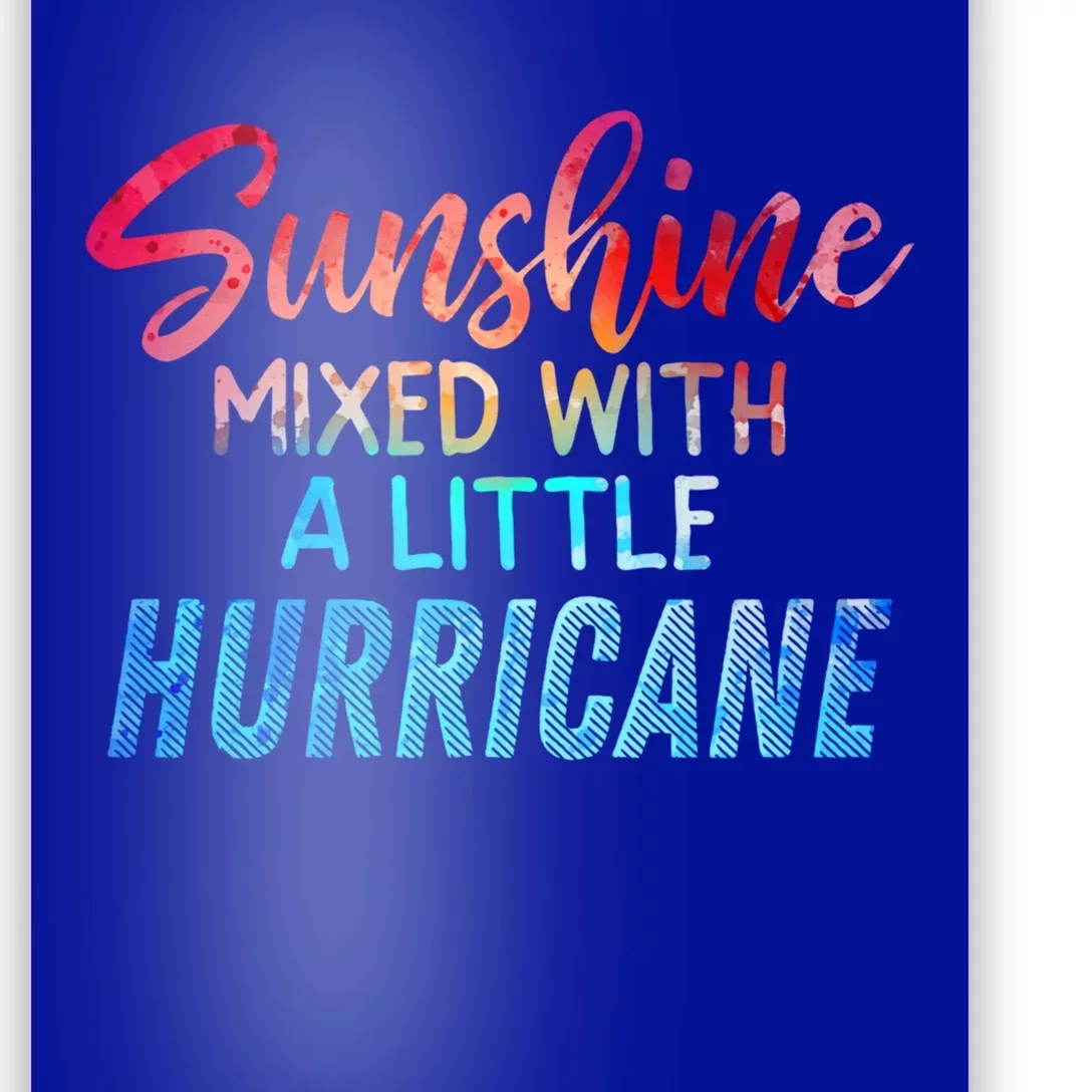 Sunshine Mixed With Little Hurricane Funny Positive Message Gift Poster